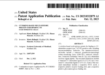 Cytokine based multi epitope protein for binding to ccr7 positive cells Patent certificate