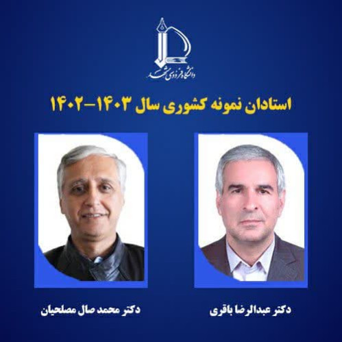 اساتید نمونه کشوری سال 1404